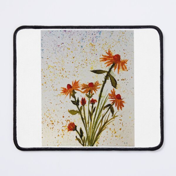 Item preview, Orange floral arrangement  designed and sold by watercolorsLiz.