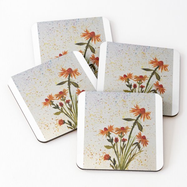 Item preview, Orange floral arrangement  designed and sold by watercolorsLiz.