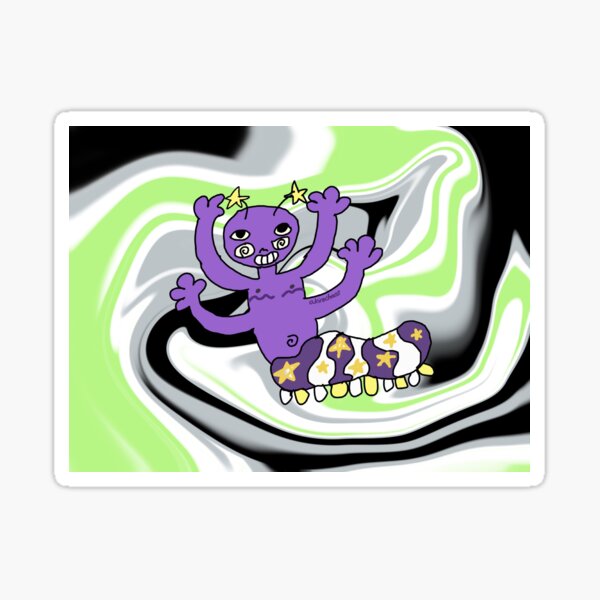 Agender caterpillar Pride Sticker