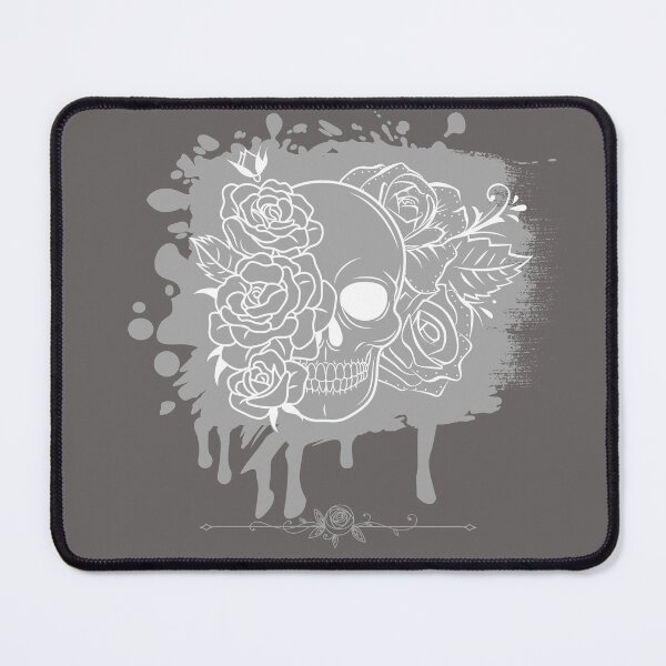 Item preview, Skull outline on roses designed and sold by thatsthepoint.