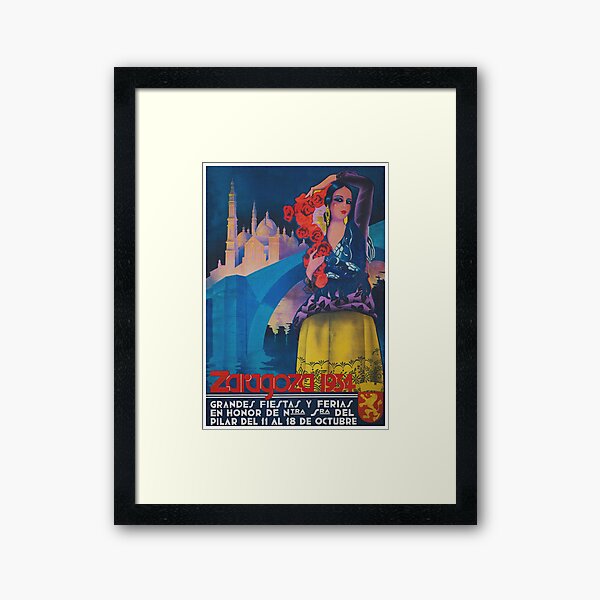 Aperçu de l'œuvre Zaragoza, Espagne Festival de 1934 Affiche de voyage Vintage créée et vendue par vintagevivian.