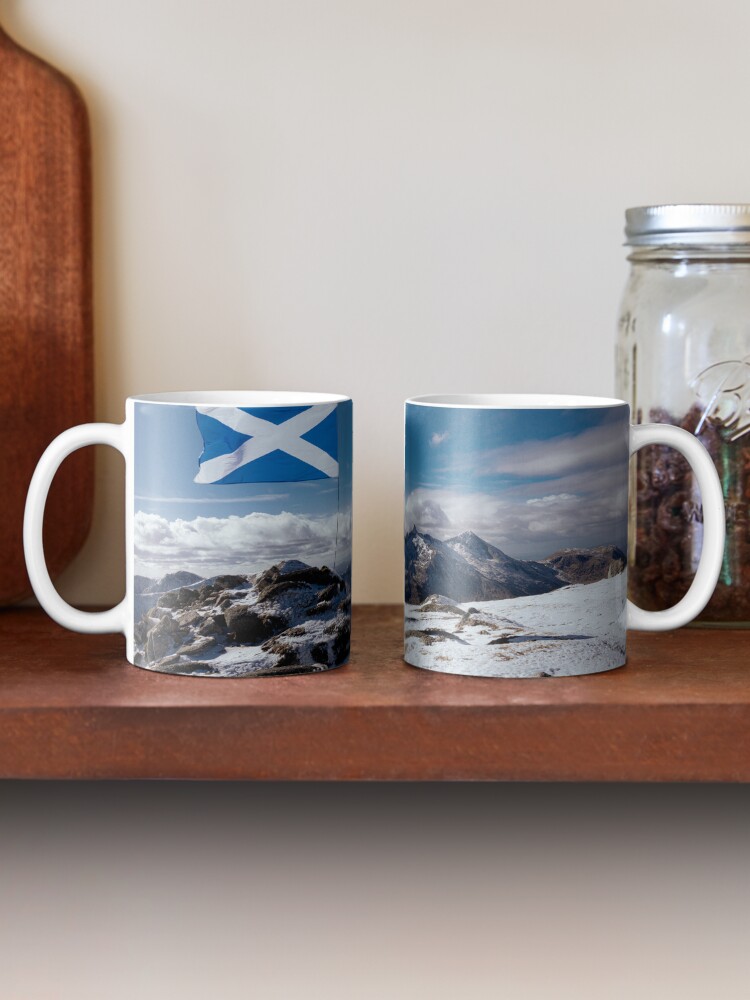 Thumbnail 2 of 6, Coffee Mug, Beinn a’ Chochuill Saltire designed and sold by Hike-and-Click.