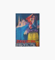 Zaragoza, Spain Festival from 1934 Vintage Travel Poster Art Board