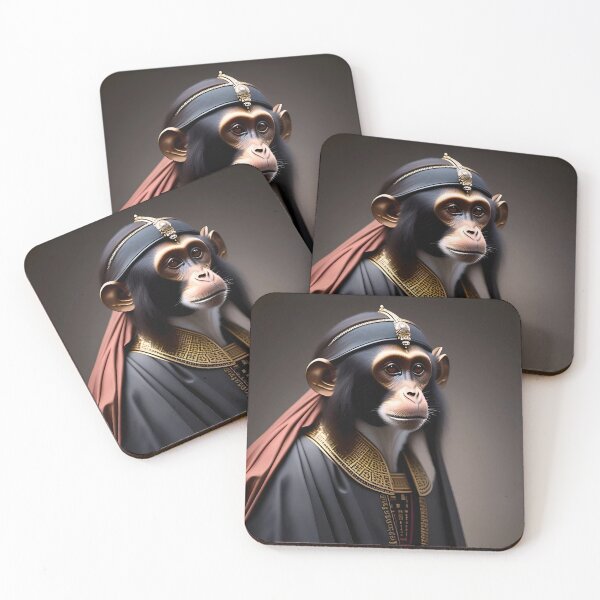 Item preview, Dressed to Impress: A Royal-Looking Monkey in Monstery Colors designed and sold by artmanikin.