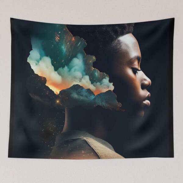 Item preview, Afrofuturism Art designed and sold by MidJourneymen.