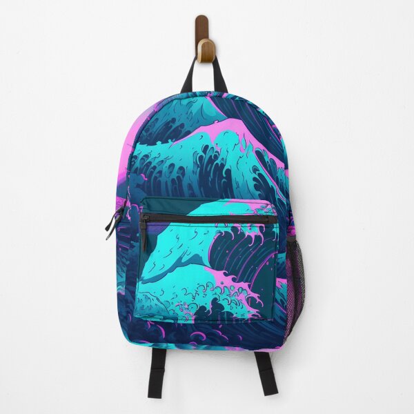 Item preview, Vaporwave Aesthetic Great Wave Off Kanagawa Vertical Art 90's designed and sold by AlvaroMeurer.