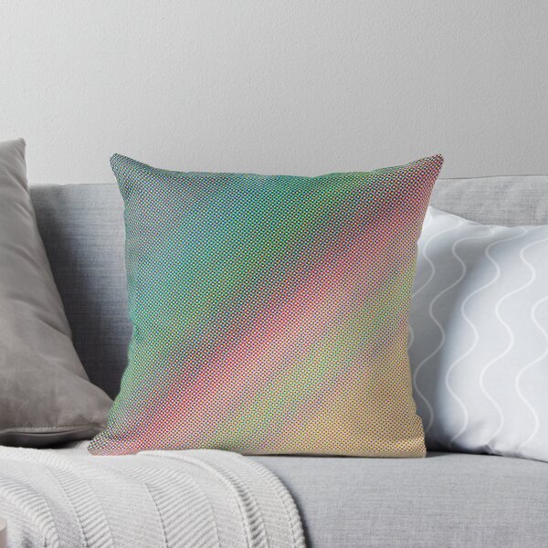 Item preview, Peach Pink and Green Pastel Illusion Abstract Pattern Color Diagonal Gradient Halftone designed and sold by kattakitty.