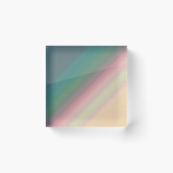 Item preview, Peach Pink and Green Pastel Illusion Abstract Pattern Color Diagonal Gradient Halftone designed and sold by kattakitty.