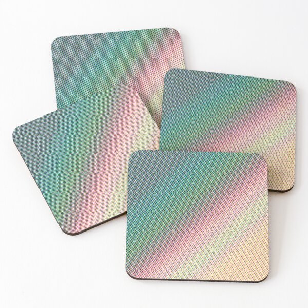 Item preview, Peach Pink and Green Pastel Illusion Abstract Pattern Color Diagonal Gradient Halftone designed and sold by kattakitty.