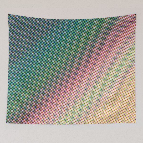 Item preview, Peach Pink and Green Pastel Illusion Abstract Pattern Color Diagonal Gradient Halftone designed and sold by kattakitty.