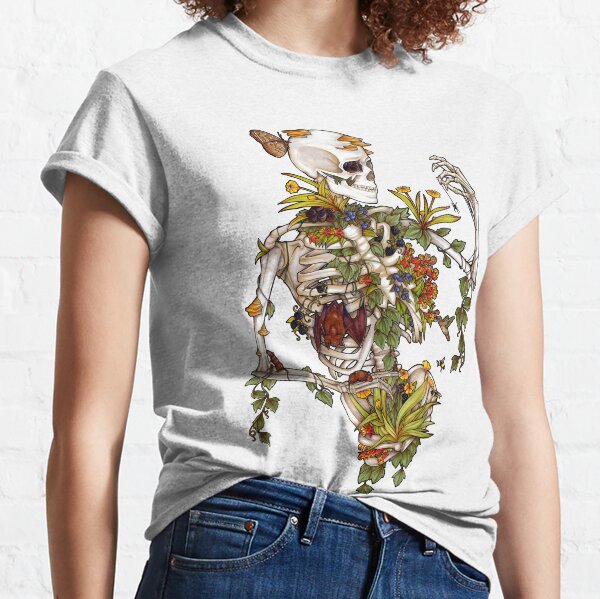 Flower Skull T-Shirts for Sale