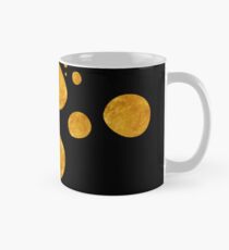 Taza clásica "Golden dots & black background"