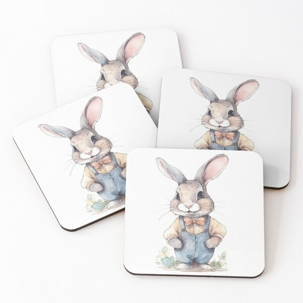 Item preview, A cute and adorable rabbit cartoon watercolor painting for children designed and sold by mliotard.