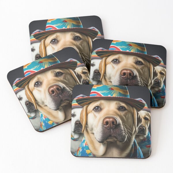 Item preview,  Funny Labrador Retriever wearing party hats designed and sold by Tio-Tecun.