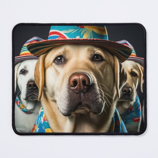 Item preview,  Funny Labrador Retriever wearing party hats designed and sold by Tio-Tecun.