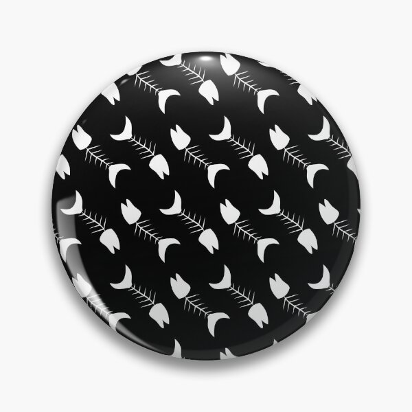 Item preview, Black and White Fish Bones Pattern designed and sold by iCraftCafe.