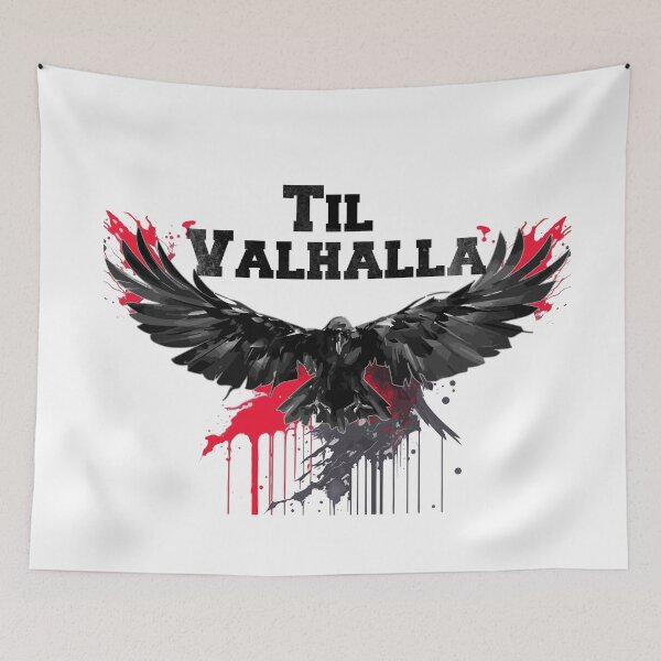 Item preview, Til Valhalla Viking Rune Hail Odin- Protection Rune, Raven, Hugin And Munin designed and sold by PhotoArtMC.