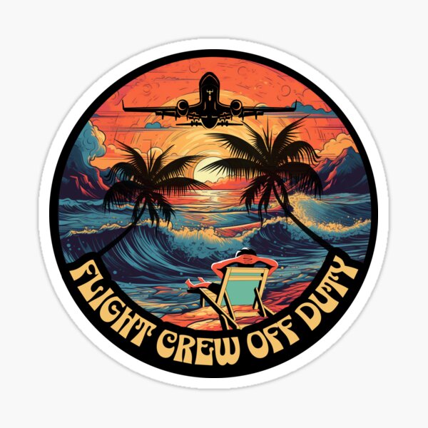 Item preview, Flight Crew OFF DUTY  retro - Captain Pilot First Officer Flight Attendant Cabin Crew designed and sold by AviationArtists.