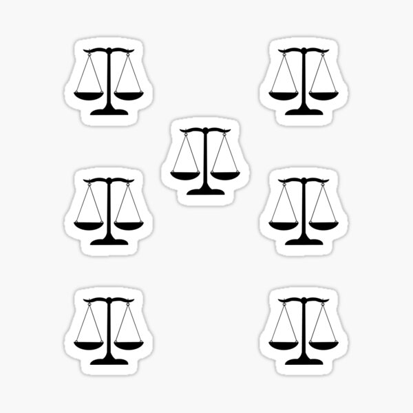 Artikel-Vorschau von Stickerpaket „Scales of Justice“ – Recht, designt und verkauft von MagicMe-JD.