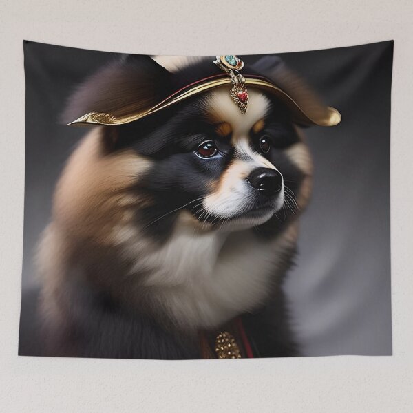 Item preview, Sad Pomeranian in Dark Fantasy Attire: A Unique and Moody Artwork T shirt designed and sold by artmanikin.