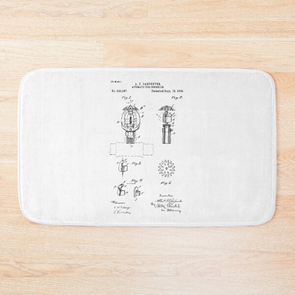 Item preview, Automatic Fire Sprinkler patent 1895 fire Alarm and Fireman Gift designed and sold by anodyle.