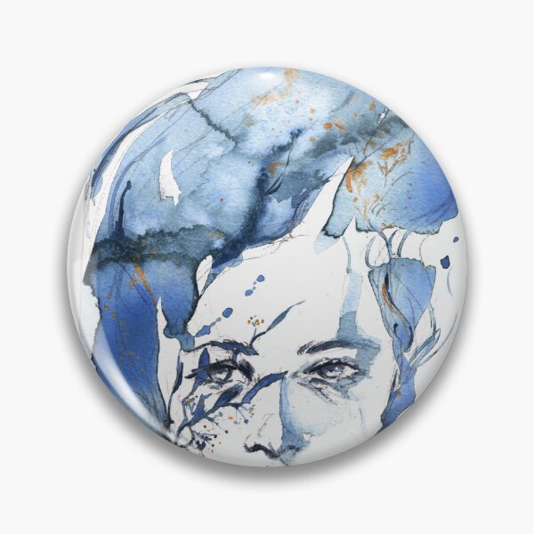 Item preview, Hojas de agua 1 - Retrato de mujer en acuarela designed and sold by Chiara Mendicino.