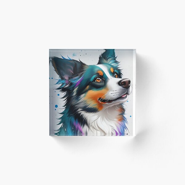 Item preview, Colorful Australian Shepherd Dog  designed and sold by Fallfoxius.