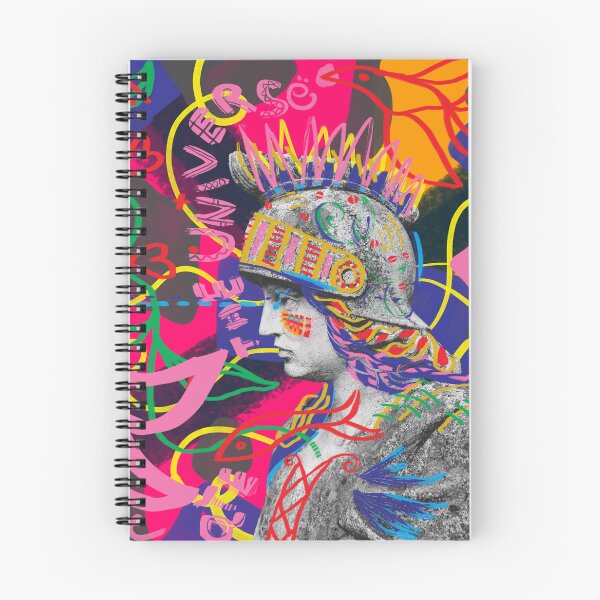 Aperçu de l'œuvre Peinture abstraite colorée avec des gribouillis de style graffiti d'un soldat romain créée et vendue par GreissDesign.