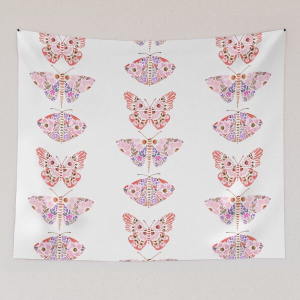 Item preview, Cute Boho Floral Moth / Butterfly Design Pink designed and sold by WildFlowerWC.