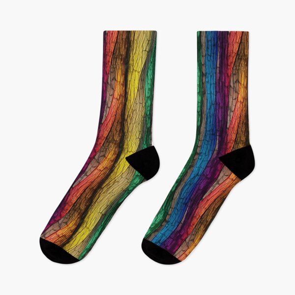 Item preview, Beautiful Colorful Rainbow Wood Tree Bark Pattern  designed and sold by ClairesPatterns.