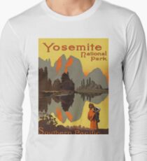 Yosemite National Park Vintage Travel Poster Long Sleeve T-Shirt