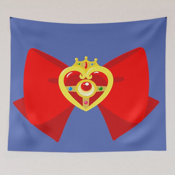 Item preview, bow and red heart brooch, sailor moon designed and sold by yessebel.