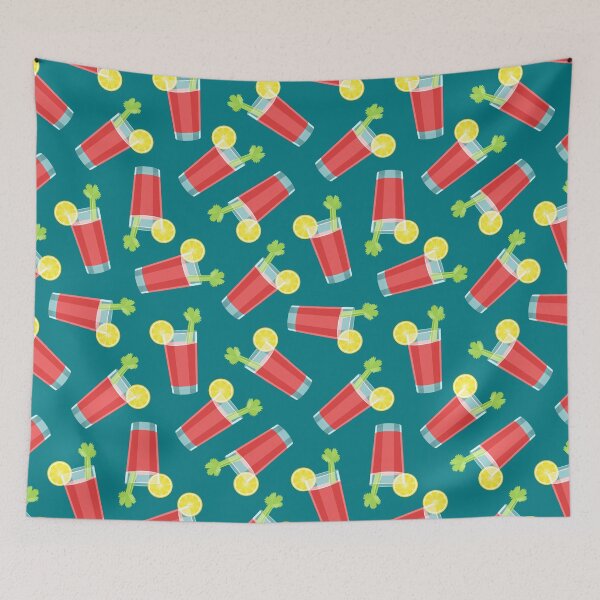 Item preview, Bloody Mary cocktails - dark teal designed and sold by littlearrow.