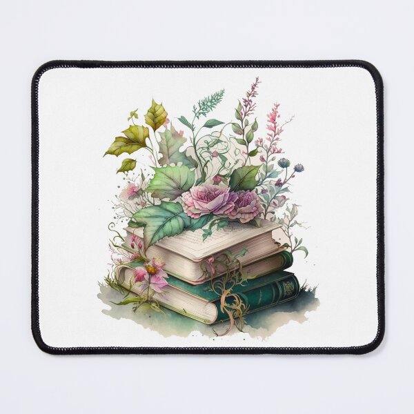 Item preview, Floral Watercolor Stacked Books designed and sold by DreamiDreams.