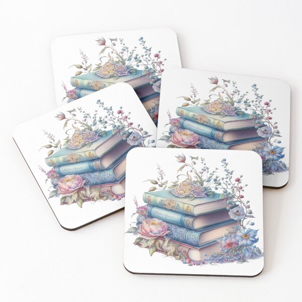 Item preview, Floral Watercolor Stacked Books designed and sold by DreamiDreams.