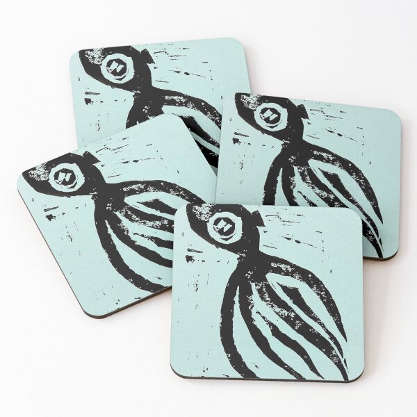 Item preview, Lino Print Calamar / Pulpo designed and sold by Hannah Clydesdale.