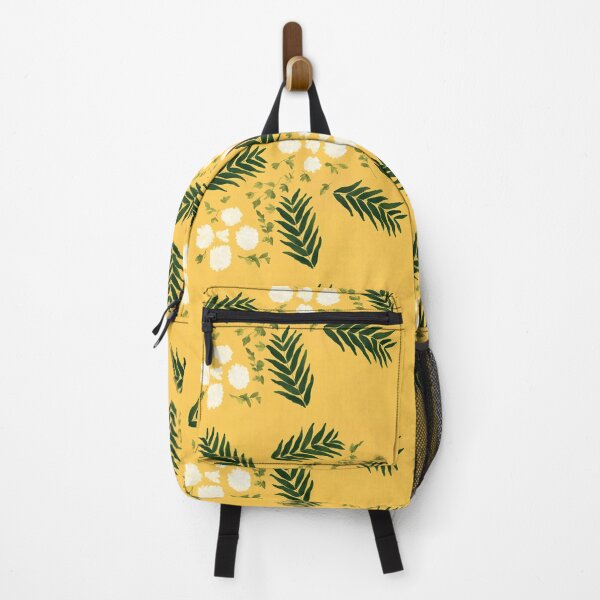 Item preview, Vintage Ferns and Flowers Watercolor Pattern on Yellow designed and sold by PixelPantry.