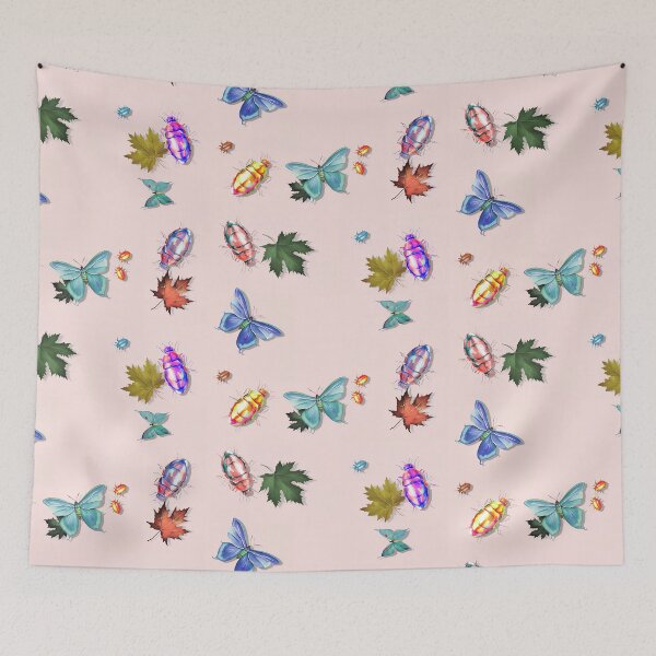 Item preview, Watercolor Insect pattern designed and sold by PixelPantry.