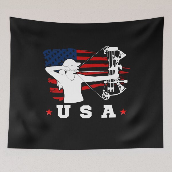Item preview, American Flag USA, Patriotic Sports, American Flag Archery, Cute Archery designed and sold by Cryptohaven.