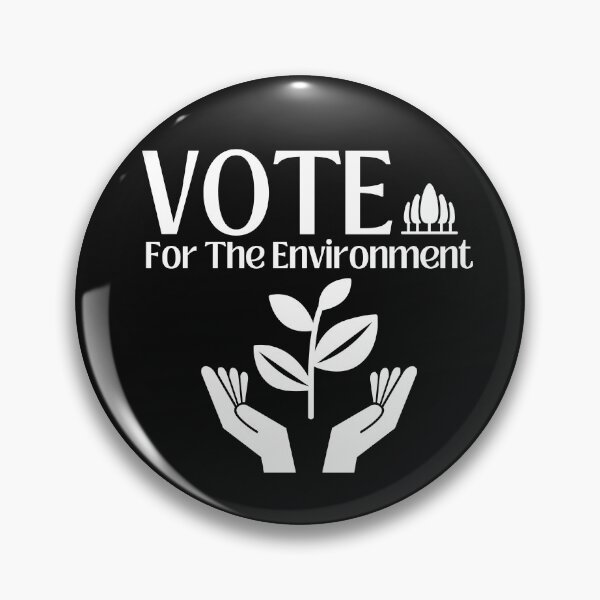Item preview, Vote For The Environment White Text Modern Slogan Design designed and sold by EarthArtDesigns.