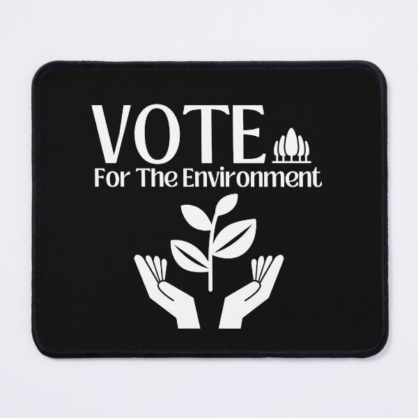 Item preview, Vote For The Environment White Text Modern Slogan Design designed and sold by EarthArtDesigns.