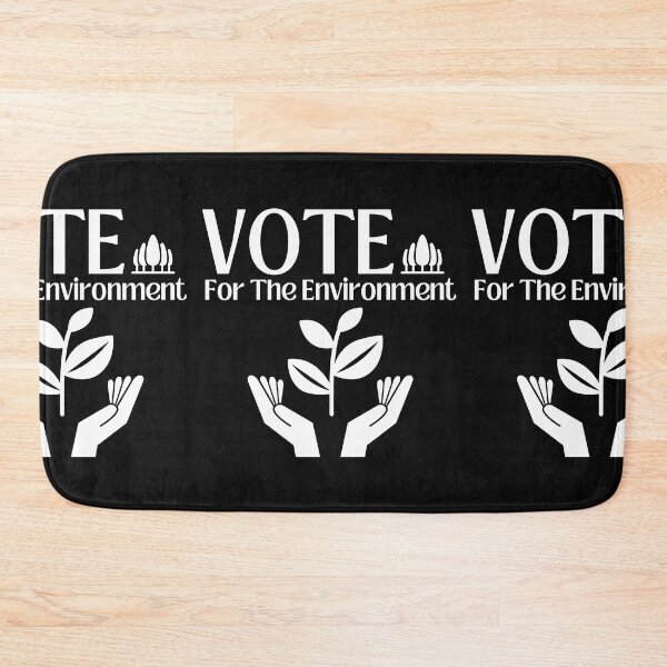 Item preview, Vote For The Environment White Text Modern Slogan Design designed and sold by EarthArtDesigns.