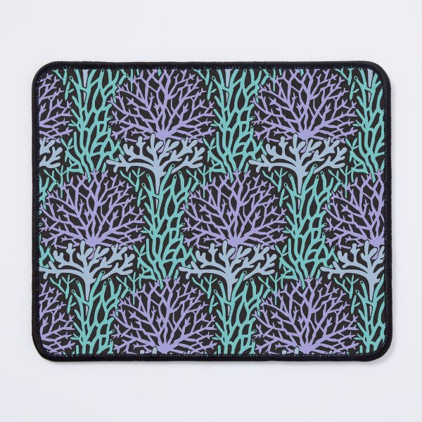 Item preview, CORAL GARDENS Coastal Beach Undersea in Pastel Lilac Purple Blue Turquoise Black - UnBlink Studio by Jackie Tahara designed and sold by Jackie Tahara of UnBlink Studio.