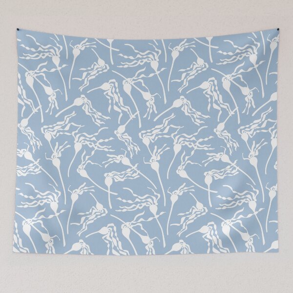 Item preview, KELP FOREST Coastal Beach Ocean Seaweed in Pastel Blue White - UnBlink Studio by Jackie Tahara designed and sold by Jackie Tahara of UnBlink Studio.