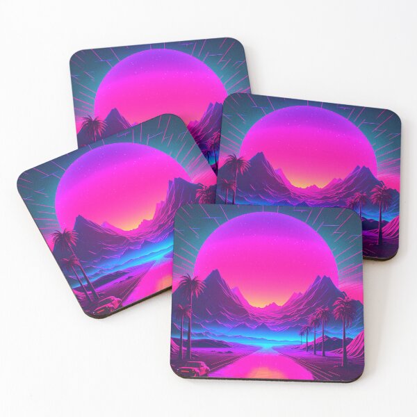 Item preview, Road Vaporwave Retrowave Neon designed and sold by AlvaroMeurer.