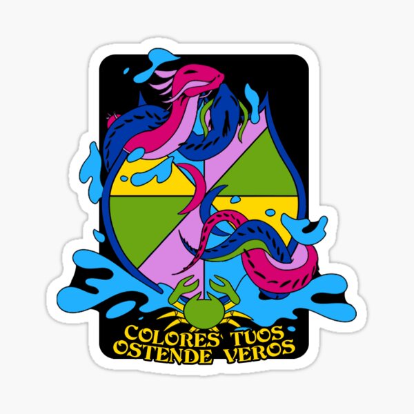Bi, Pan, Poly Pride Coat of Arms Sticker