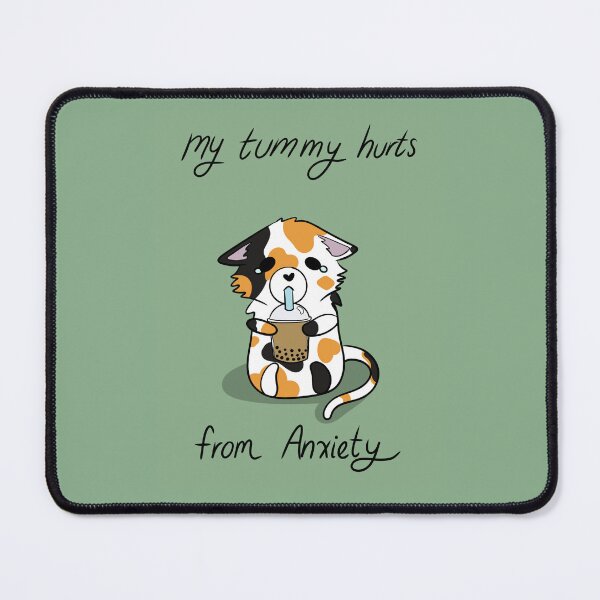 Item preview, Boba Tummy Hurts - Anxiety Edition designed and sold by PawfectDoodles.