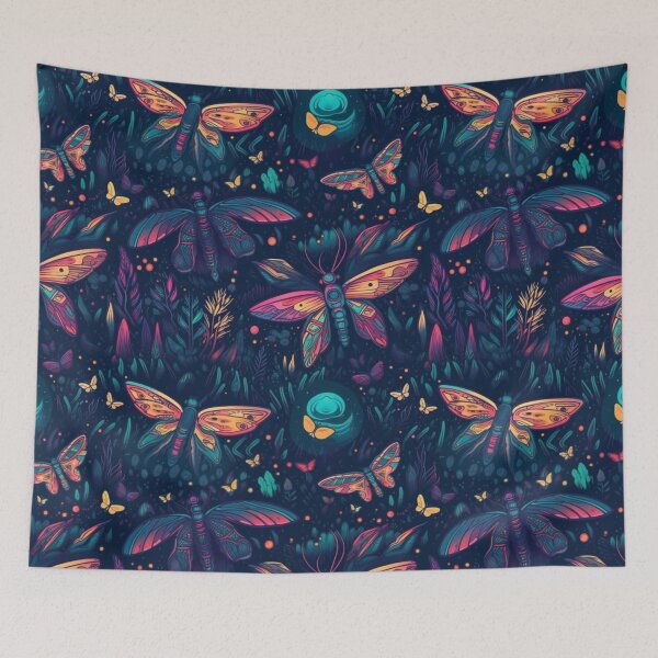 Item preview, Neon Night Moths designed and sold by TheCraftinista.