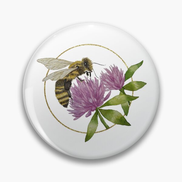 Item preview, Watercolor Bee and Clover designed and sold by Jackies-art.