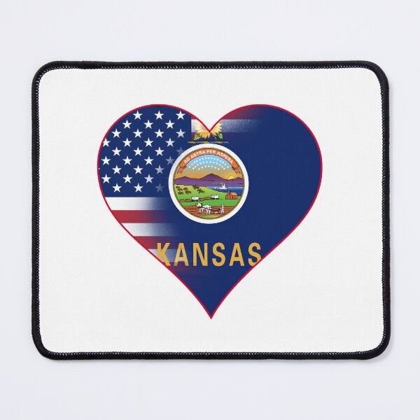 Item preview, State of Kansas Flag and American Flag Fusion Design designed and sold by Gsallicat.
